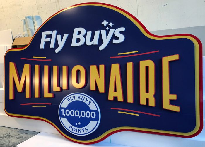 Fly Buys - Millionaire points signage