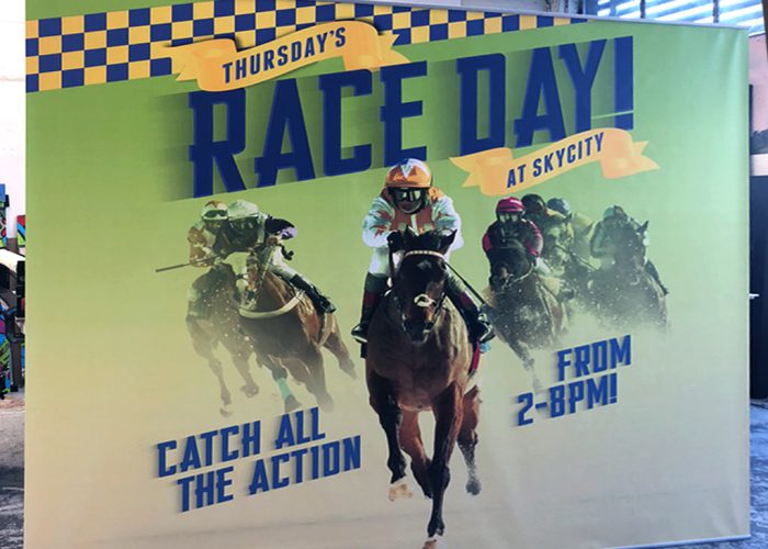 Race Day large portable banner