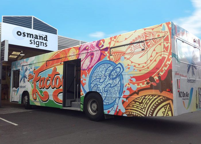 The Factory Bus - large scale vehicle graphics